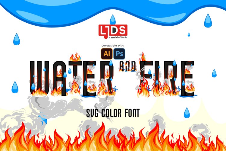 Water and Fire (2046134) SVG / Color Font Bundles