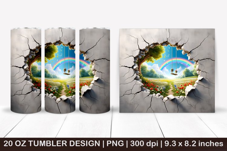 20 Oz Sublimation Tumbler Wrap Image 8