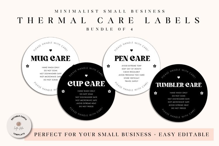 CANVA | Thermal Care Labels for Small Business example image 1