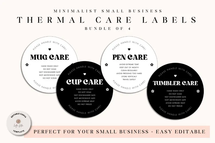 CANVA | Thermal Care Labels for Small Business