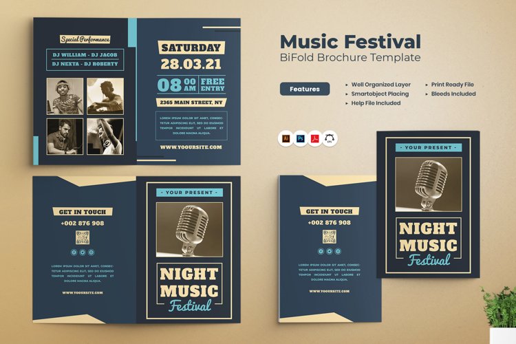 Music Festival Bifold Brochure 2433919 