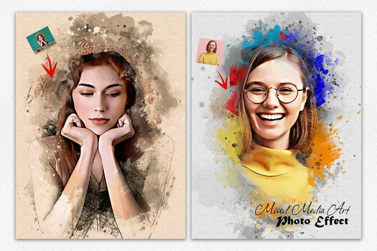 Mixed Media Art Photo Effect