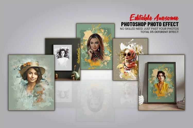 Watercolor Photo Effect Template