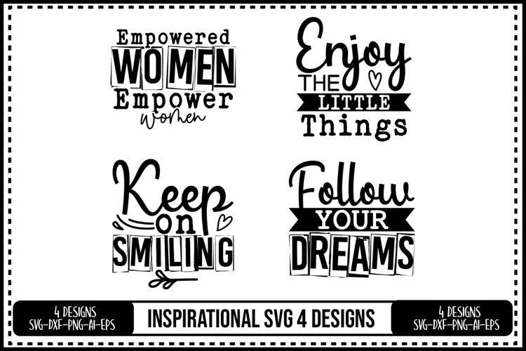 Inspirational Svg 4 Designs, Self Love Svg