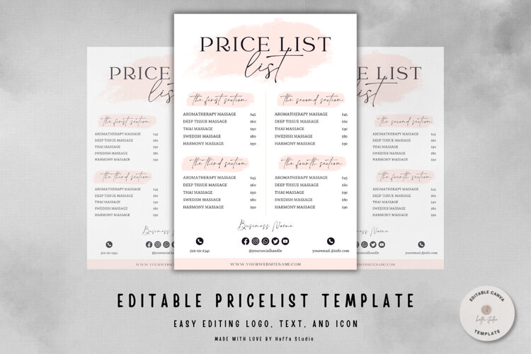 Editable Canva Pricelist Template example image 1