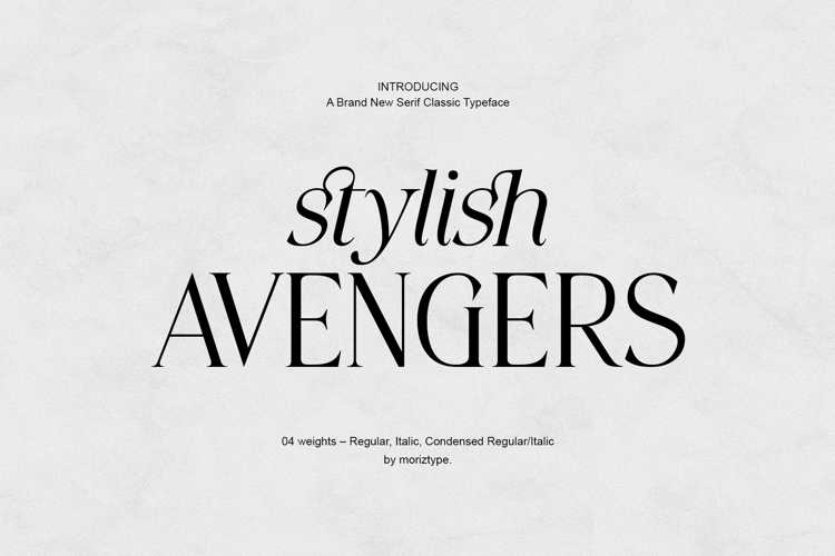 Stylish Avengers Serif Family