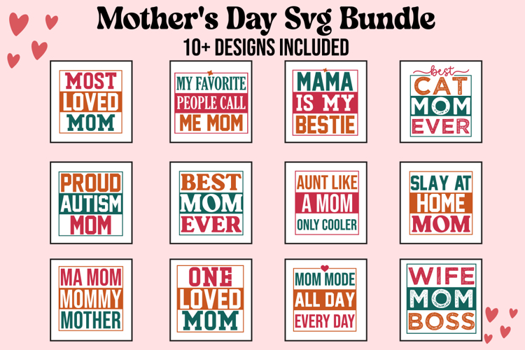 Mothers Day Svg Bundle, Funny Mom Svg, Mom Life Svg Designs