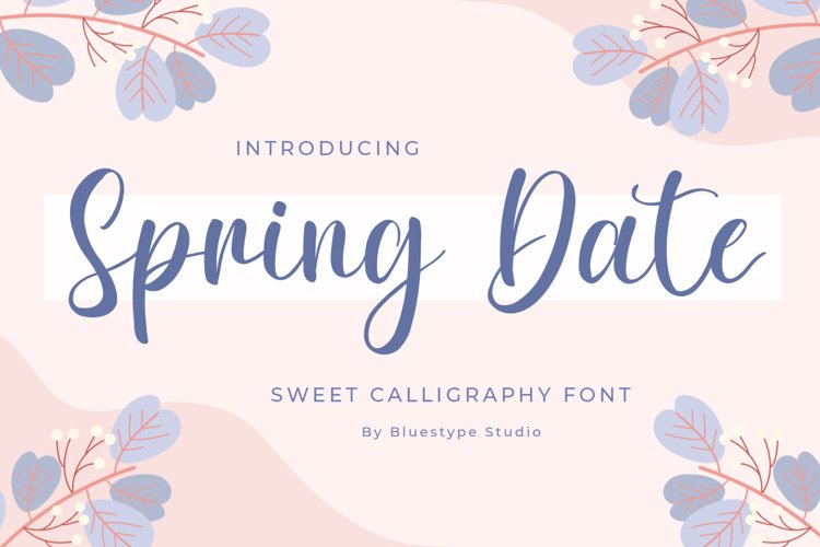 Spring Date - Sweet Calligraphy example image 1