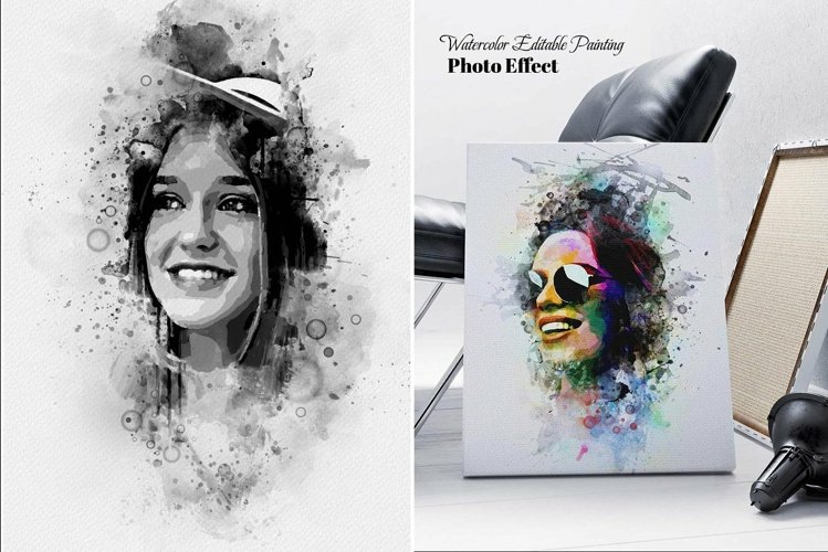 Watercolor Editable Painting Effect example image 1