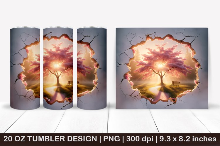 20 Oz Sublimation Tumbler Wrap Image 5