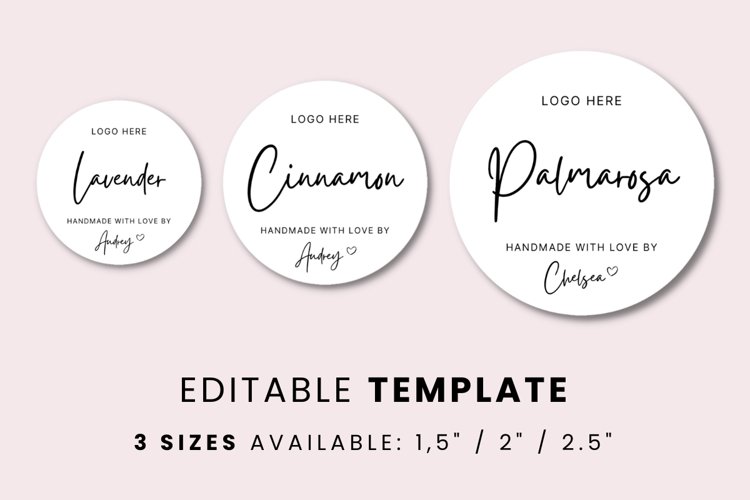 Minimalist Flavor or Scent Label Template