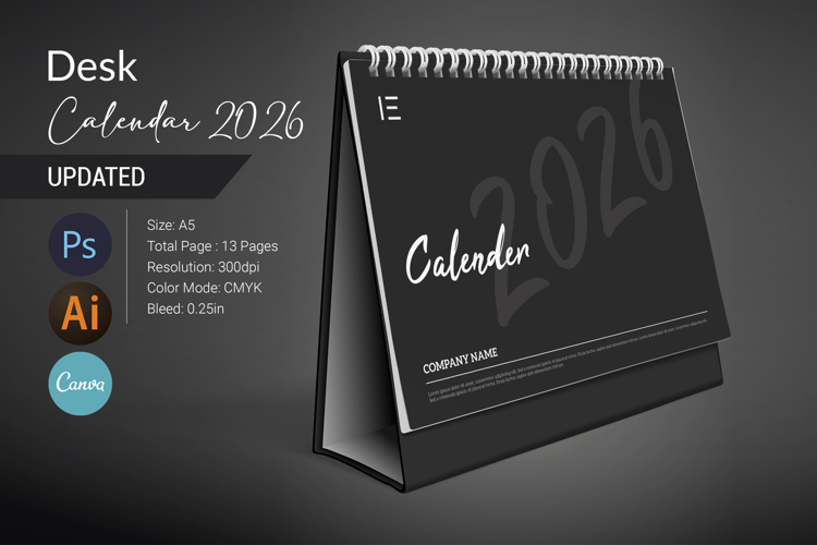 Desk Calendar 2026 example image 1