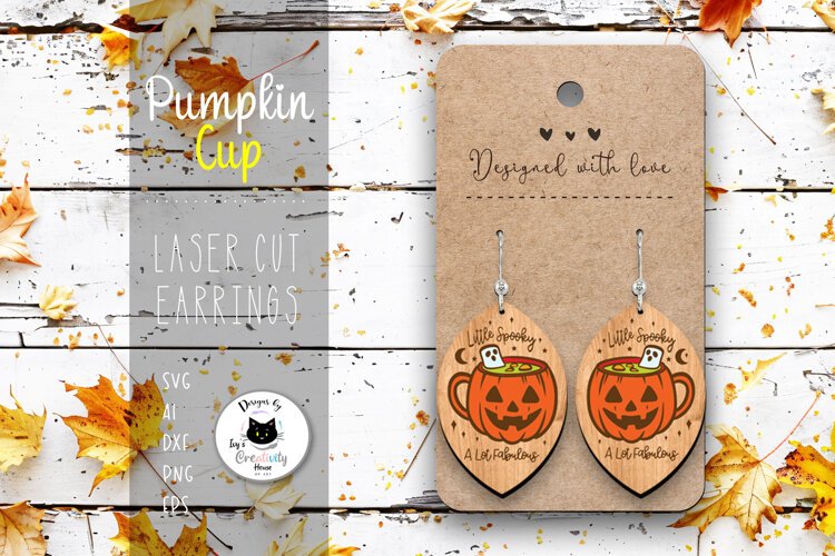 Pumpkin Spice Halloween Dangling Earrings example image 1