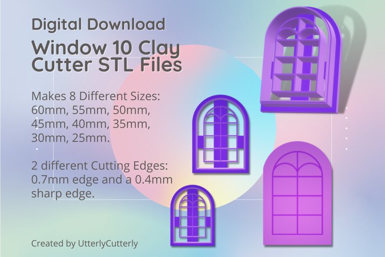 Window 10 Clay Cutter - Cookie Cutter STL