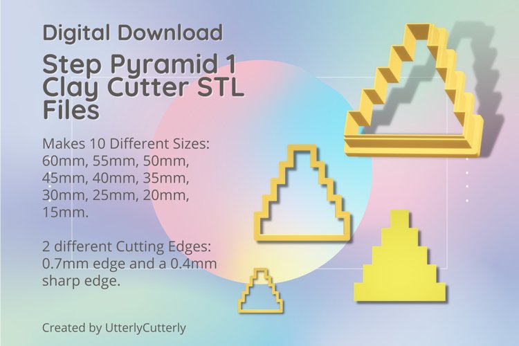 Aztec Step Pyramid Clay Cutter - Cookie Cutter STL