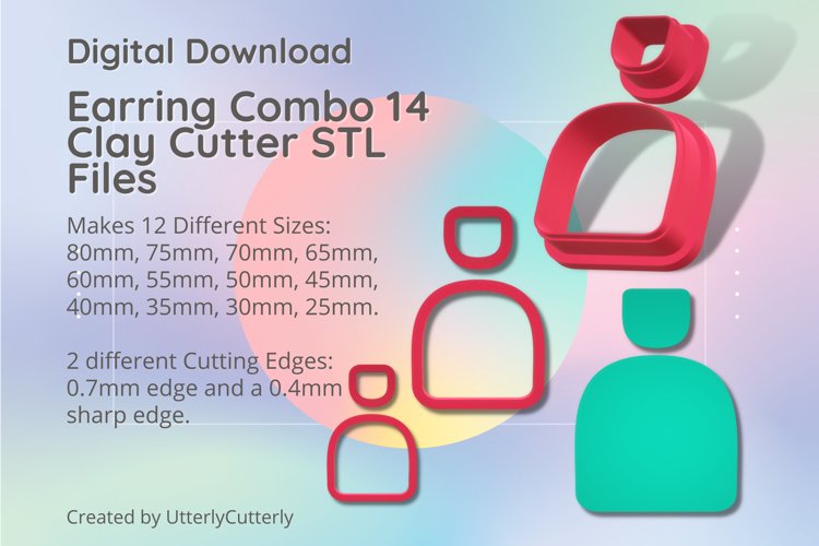 Earring Combo 14 Clay Cutter Earring -Cookie Cutter