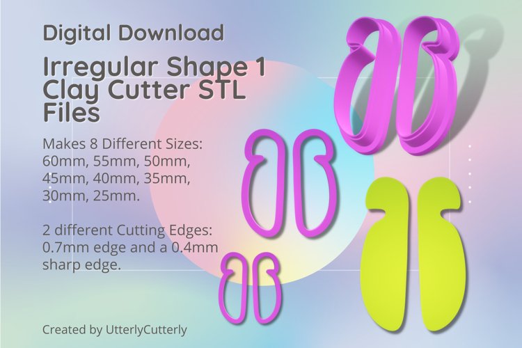 Irregular Shape 1 Earring Clay Cutter - Cookie Cutter