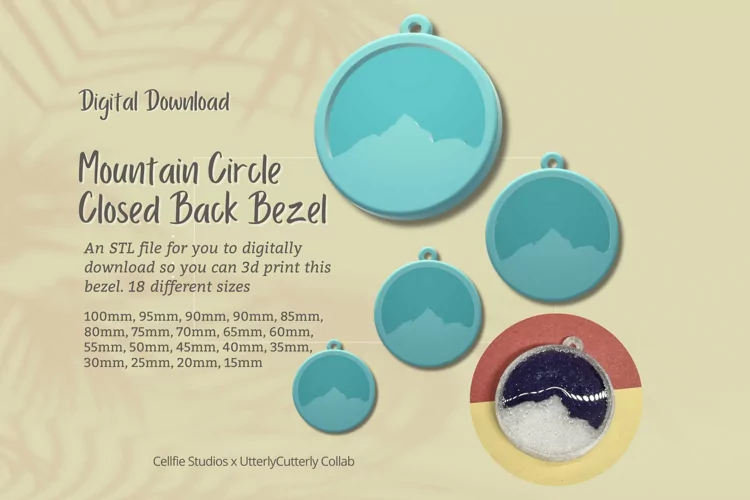 Mountain Circle 1 Closed Back Bezel STL File