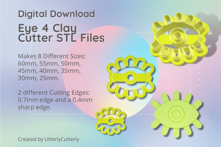 Eye 4 Clay Cutter - Cookie Cutter STL