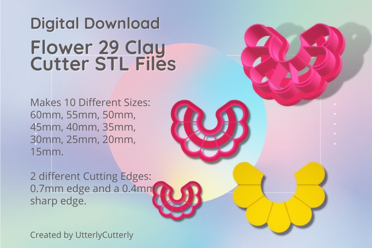 Flower 29 Earring Clay Cutter - Cookie Cutter