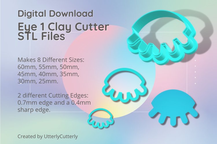 Eye 1 Clay Cutter - Cookie Cutter STL