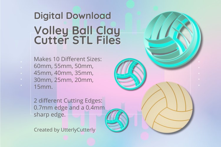 Clay Cutter Earring STL File Combo Design 12 Sizes