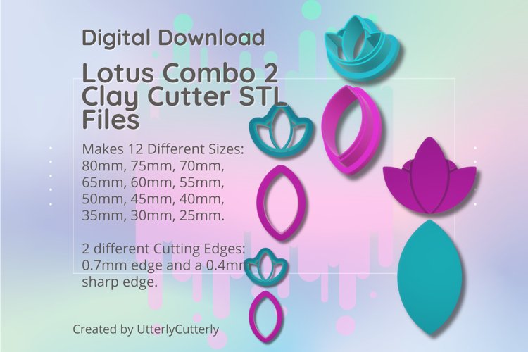 Clay Cutter STL File - LOTUS PEARL COMBO 2
