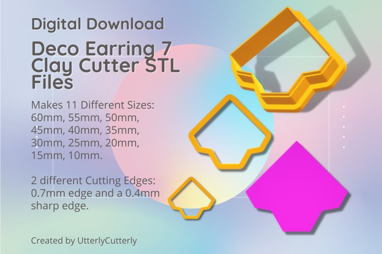 Deco Earring 7 Clay Cutter Earring -Cookie Cutter