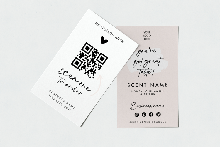 Candle Scent Sampler Card Template