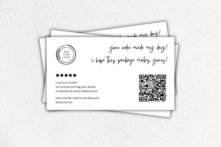 Canva Thank You QR Business Card example image 1