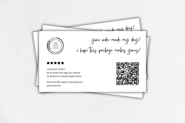 Canva Thank You QR Business Card