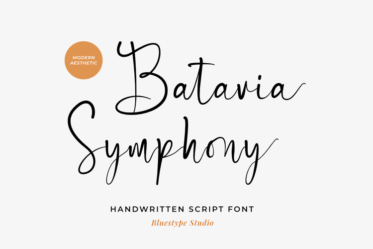 Batavia Symphony Modern Handwritten Script Font
