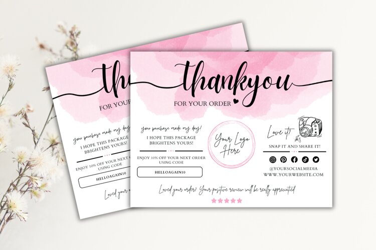 Small Business Thank You Card Template example image 1