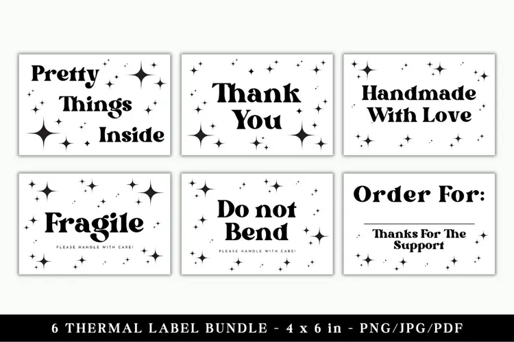 Thermal Printer Labels Template