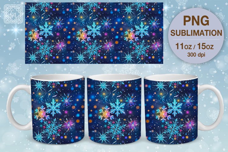 Frozen Beauty / Christmas Vibe mug wrap. 11&15oz