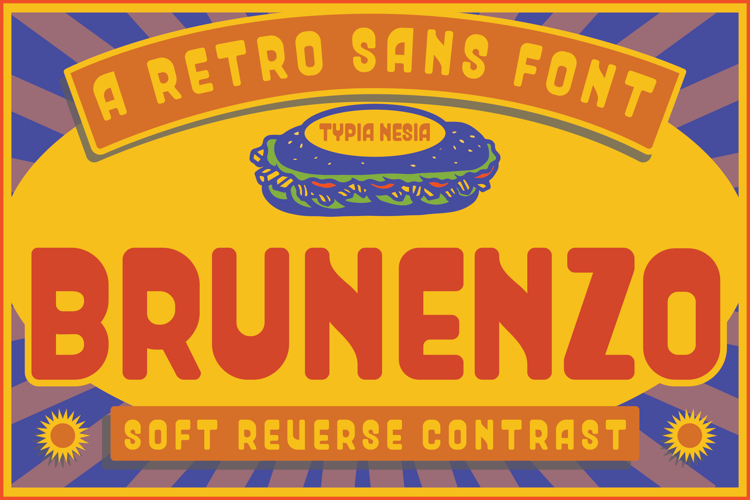 Brunenzo - Classic Retro Condensed Roudend Sans Font