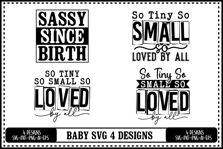 Funny Baby Svg 4 Designs, Baby Shower Svg, Newborn Svg