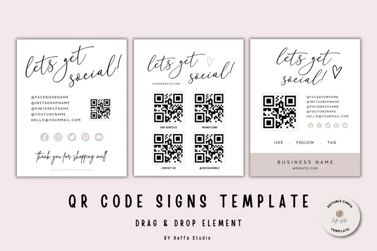 CANVA | QR Code Sign Printable Template