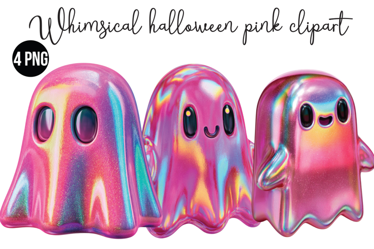 Whimsical Halloween pink Png Clipart
