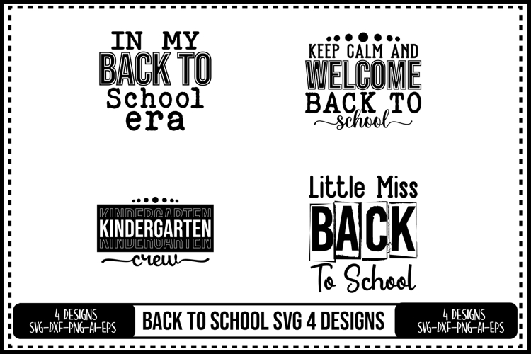 Back to School Svg 4 Designs