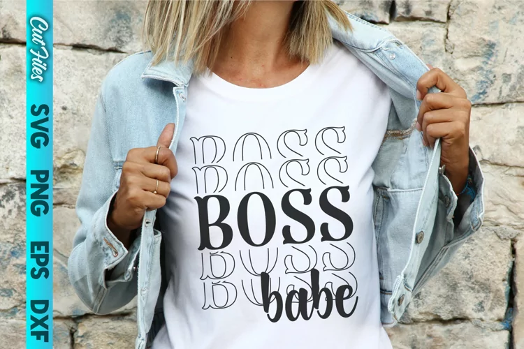 Boss Babe Stacked SVG Cut File