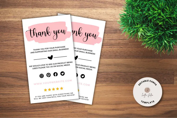 Editable Business Thank You Card Template