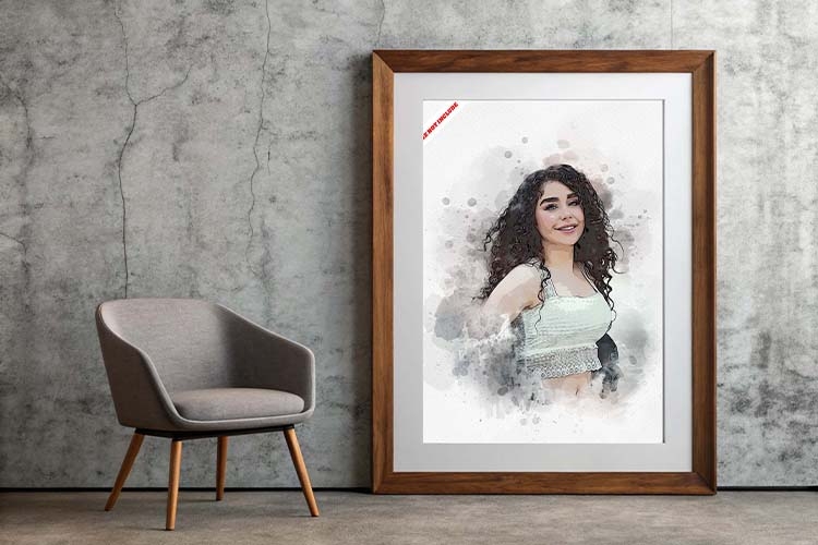Watercolor Canvas Artistic Template