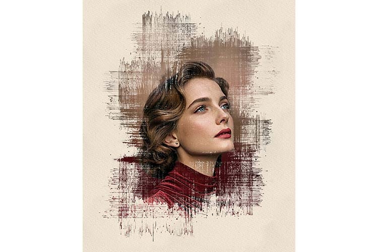 Vintage Texture Portrait Template