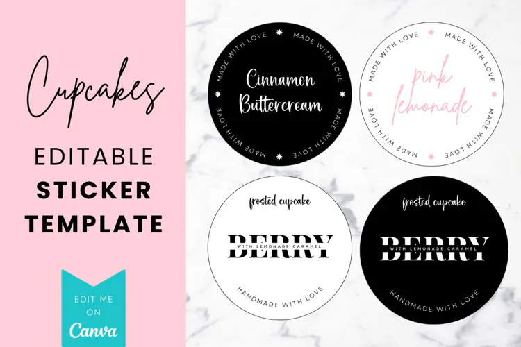 CANVA | Editable Flavor Round Sticker Template