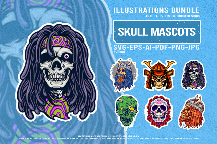 Toxic Nightmares and Sugar Skull Spirits Rising Illustration