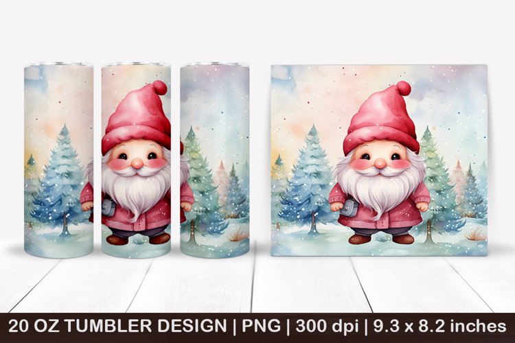 Pink Christmas Tumbler, Pink Gnomes,Christmas gnomes tumbler