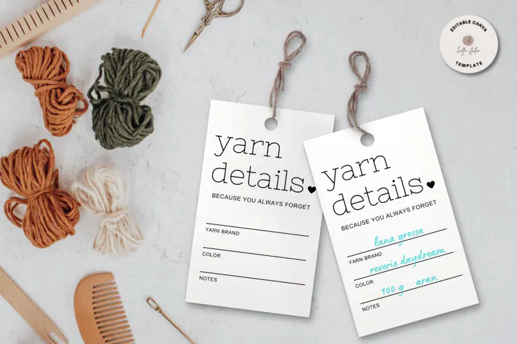 Yarn Details Printable Template