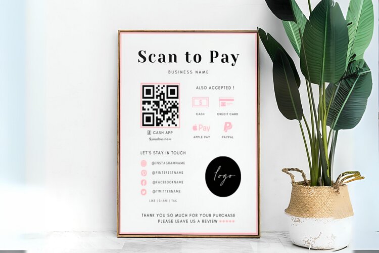 Scan To Pay Sign Template example image 1