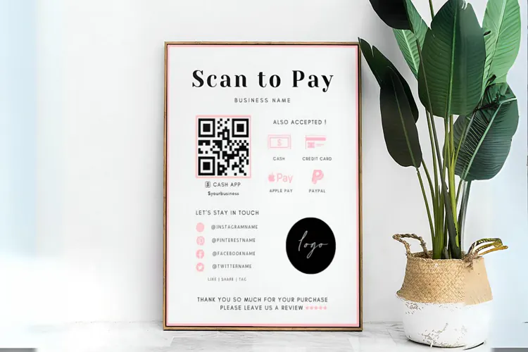 Scan To Pay Sign Template